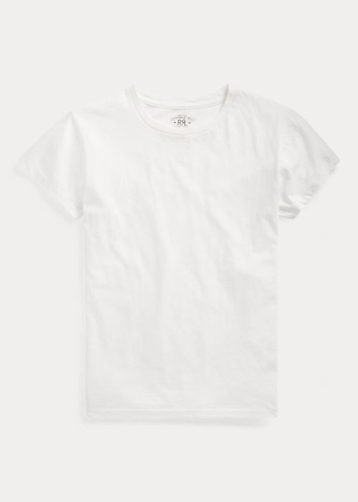 Playeras Ralph Lauren Mujer Blancos - Cotton Jersey Crewneck - RZHGV5213
